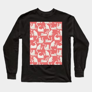 Bad White Cats Knocking Stuff Over Long Sleeve T-Shirt